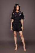 Load image into Gallery viewer, Black Playsuit With Detachable Collar