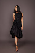 Load image into Gallery viewer, Black Dress With Embroidered Flower