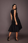 Load image into Gallery viewer, Black Dress With Embroidered Flower