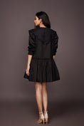 Load image into Gallery viewer, Black Dress With Detachable Collar