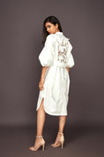 Load image into Gallery viewer, White Shirt Dress With Layered Sleeves