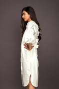 Load image into Gallery viewer, White Shirt Dress With Layered Sleeves