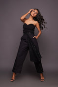 Load image into Gallery viewer, Black Co-Ord Pants Comes With Sequin Belt