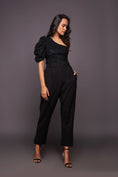 Load image into Gallery viewer, Black One Shoulder Bodysuit With Straight Pants