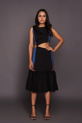 Load image into Gallery viewer, Black Multi Block Dress With Bottom Ruffles