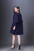 Load image into Gallery viewer, Purple Dress With Hand Embroidered Sailor Collars