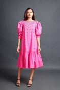 Load image into Gallery viewer, Pink Long Dress With Embroidery