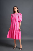Load image into Gallery viewer, Pink Long Dress With Embroidery