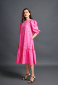 Load image into Gallery viewer, Pink Long Dress With Embroidery