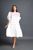 Load image into Gallery viewer, White Long Dress With Embroidery