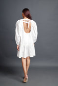 Load image into Gallery viewer, White Short Backless Dress With Embroidery
