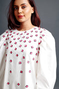 Load image into Gallery viewer, White Short Backless Dress With Embroidery
