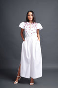 Load image into Gallery viewer, White Jumpsuit With Embroidery