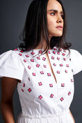 Load image into Gallery viewer, White Jumpsuit With Embroidery