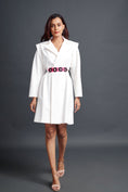 Load image into Gallery viewer, White Jacket Dress With Belt