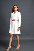 Load image into Gallery viewer, White Jacket Dress With Belt