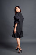 Load image into Gallery viewer, Black Hand Embroidered Cutwork Dress