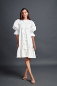 Load image into Gallery viewer, White Hand Embroidered Cutwork Dress