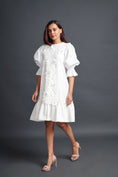 Load image into Gallery viewer, White Hand Embroidered Cutwork Dress