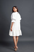 Load image into Gallery viewer, White Hand Embroidered Cutwork Dress
