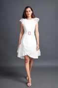 Load image into Gallery viewer, White Bodysuit With High Low Skirt