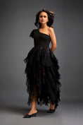 Load image into Gallery viewer, One-shoulder Asymmetrical Co-ord With Tiered Tulle Skirt
