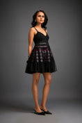 Load image into Gallery viewer, Strappy Dress With Green 3-D Embellishments On Skirt
