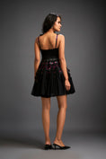 Load image into Gallery viewer, Strappy Dress With Green 3-D Embellishments On Skirt
