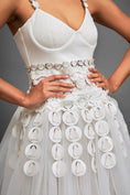 Load image into Gallery viewer, Strappy Dress With Green 3-D Embellishments On Skirt
