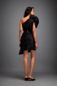 Load image into Gallery viewer, One-shoulder Top With Swarovski Waistband And Tiered Ruffle Skirt
