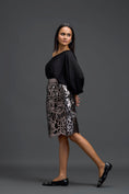 Load image into Gallery viewer, Gunmetal Laser Cutwork Skirt
