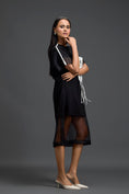 Load image into Gallery viewer, Floral Patch Relaxed Black Dress
