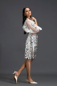 Load image into Gallery viewer, Silver Laser Cutwork Skirt
