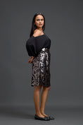 Load image into Gallery viewer, Gunmetal Laser Cutwork Skirt
