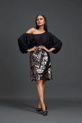 Load image into Gallery viewer, Gunmetal Laser Cutwork Skirt
