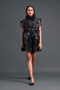 Load image into Gallery viewer, Gunmetal Panelled Organza Co-ord Set
