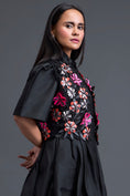 Load image into Gallery viewer, Black 3D Floral Jacket and Taffeta Bubble Dress
