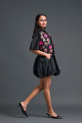 Load image into Gallery viewer, Black 3D Floral Jacket and Taffeta Bubble Dress
