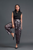 Load image into Gallery viewer, Gunmetal Laser-Cut Trousers
