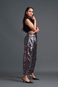 Load image into Gallery viewer, Gunmetal Laser-Cut Trousers
