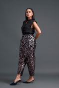 Load image into Gallery viewer, Gunmetal Laser-Cut Trousers
