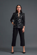 Load image into Gallery viewer, Black Leather Lattice Jacket and Tailored Pants Set
