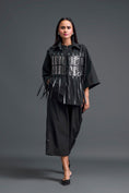 Load image into Gallery viewer, Black Structured Cage Shirt and Wide-Leg Pants Set
