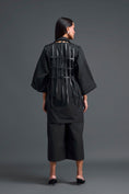 Load image into Gallery viewer, Black Structured Cage Shirt and Wide-Leg Pants Set
