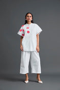 Load image into Gallery viewer, White Floral Patch Co-ord Set
