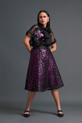 Load image into Gallery viewer, Black Halter Top and Geometric Laser-Cut Skirt Set
