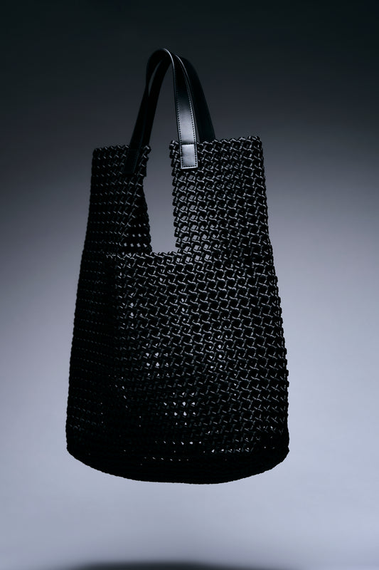 Onyx Weave Bucket Tote