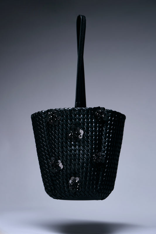 Velour Flora Bucket Bag