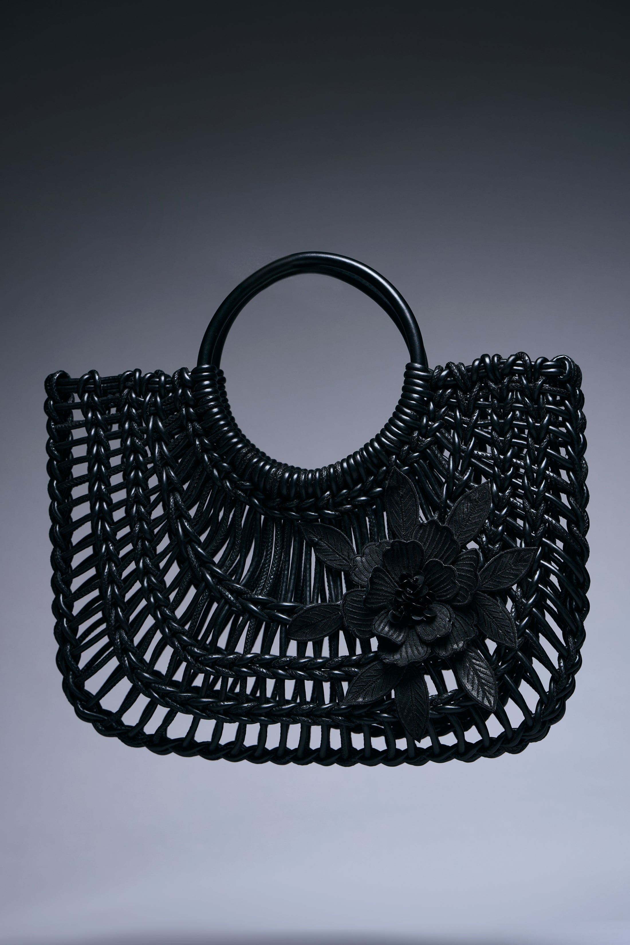 Lattice Bloom Leather Tote