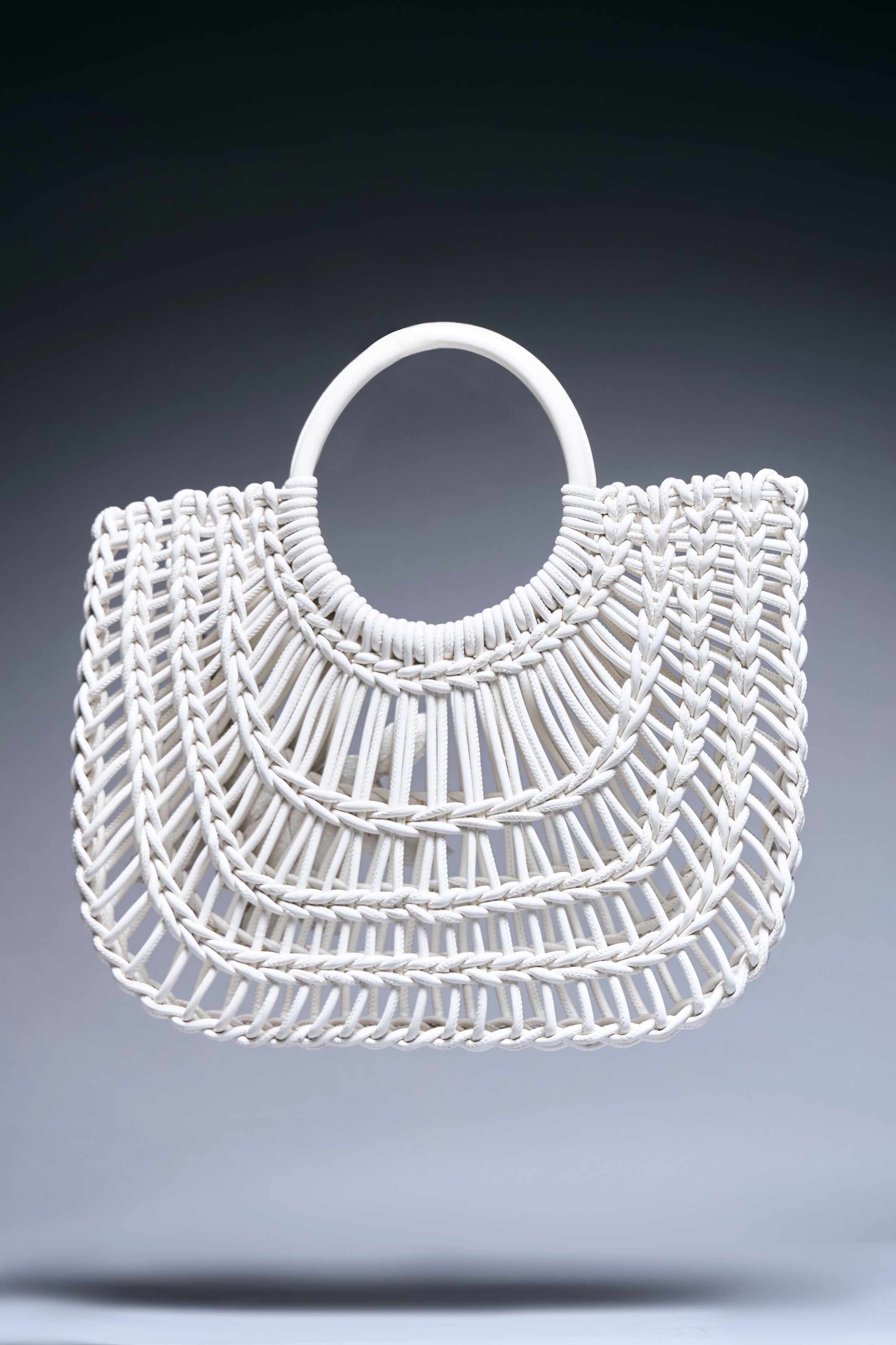 Flora Lattice Leather Tote